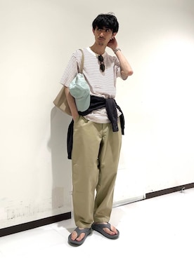 「Champion（チャンピオン）のアイテム」を使った、rikutoさん（メンズ・174cm）の春コーディネート