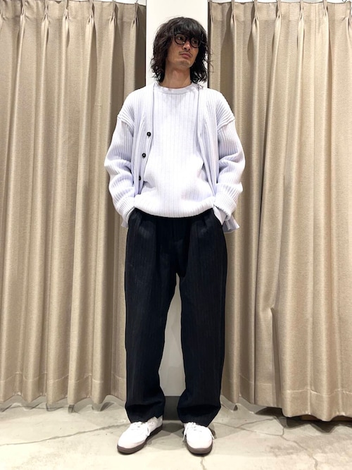 new basic COTTON CASHMERE WIDE RIB CARDIGAN