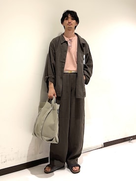 「アイテム（カバーオール）」を使った、rikutoさん（メンズ・174cm）の夏コーディネート