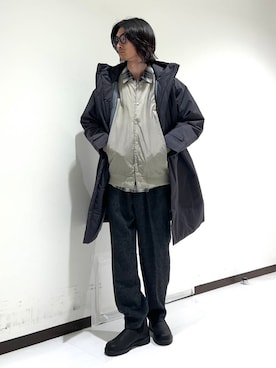 「ウールパンツ」｜rikutoさん（メンズ・174cm）の冬コーディネート