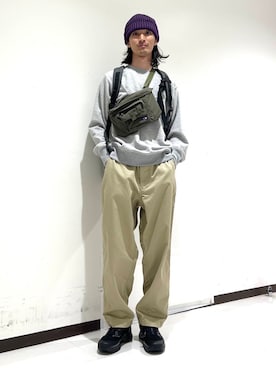 「アイテム（スウェット）」を使った、rikutoさん（メンズ・174cm）の夏コーディネート