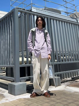 「アイテム（ベスト）」を使った、rikutoさん（メンズ・174cm）の夏コーディネート