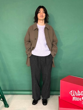 「ウールパンツ」｜rikutoさん（メンズ・174cm）の冬コーディネート