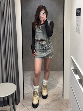 豊田朱莉さん(レディース・157cm)の春コーディネート
