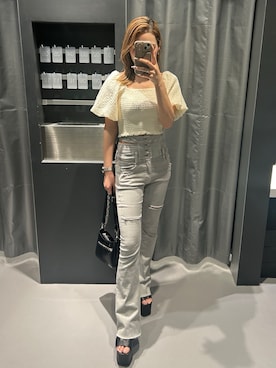 豊田朱莉さん(レディース・157cm)の春コーディネート