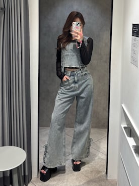 豊田朱莉さん(レディース・157cm)の春コーディネート