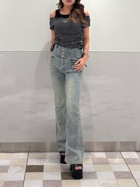 豊田朱莉さん(レディース・157cm)の夏コーディネート