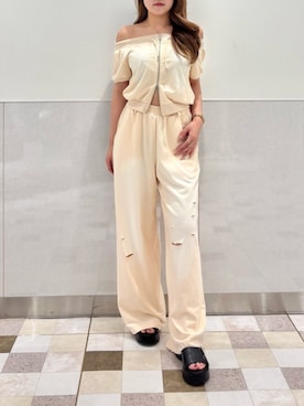 豊田朱莉さん(レディース・157cm)の夏コーディネート