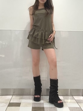 豊田朱莉さん(レディース・157cm)の夏コーディネート