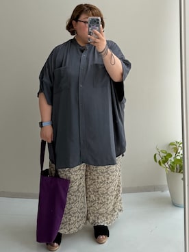 「アイテム（チュニック）」を使った、nunu＊さん（レディース・160cm）の夏コーディネート