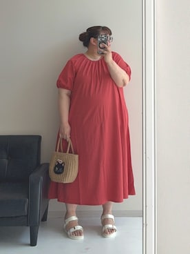 「nissen（ニッセン）の【Creamdot.】コイン/オーバルチェーンのステンレス製2セットネックレス（ネックレス、ゴールド系）」を使った、nunu＊さん（レディース・160cm）の春コーディネート