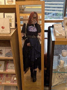 「Design Tshirts Store graniph（デザイン　ティーシャツ　ストア　グラニフ）のアイテム（Tシャツ/カットソー）」を使った、Siaoさん（レディース・161cm）の夏コーディネート