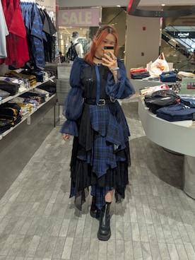 「アイテム（その他アウター、ブルー系）」を使った、Siaoさん（レディース・161cm）の夏コーディネート