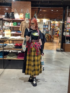 「AMERICAN HOLIC（アメリカンホリック）のアイテム（スカート）」を使った、Siaoさん（レディース・161cm）の夏コーディネート