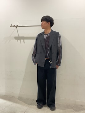 「アイテム（ダウンベスト）」を使った、yujiさん（メンズ・178cm）の春コーディネート