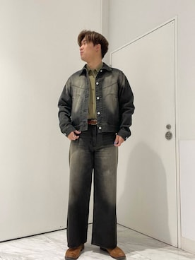 「デニムセットアップ」｜yujiさん（メンズ・178cm）の冬コーディネート