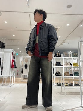 「大学生コーデ」｜「アイテム（ブルゾン）」を使った、yujiさん（メンズ・178cm）の秋コーディネート