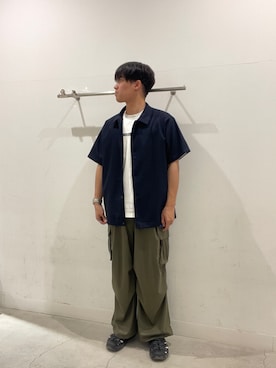 「SENSE OF PLACE by URBAN RESEARCH(センスオブプレイスバイアーバンリサーチ)のハーフスリーブコーチジャケット(ブルゾン、ブルー系)」を使った、yujiさん(メンズ・178cm)の春コーディネート
