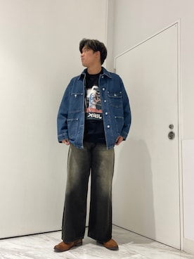 「大学生コーデ」｜「アイテム（デニムジャケット）」を使った、yujiさん（メンズ・178cm）の秋コーディネート