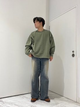 「大学生コーデ」｜「アイテム（スウェット）」を使った、yujiさん（メンズ・178cm）の秋コーディネート