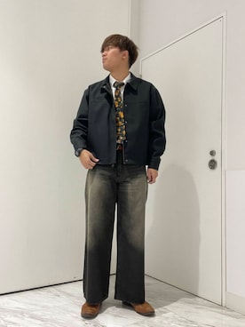 「大学生」｜「アイテム（ブルゾン）」を使った、yujiさん（メンズ・178cm）の冬コーディネート