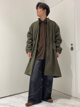 「アイテム（モッズコート）」を使った、yujiさん（メンズ・178cm）の秋コーディネート