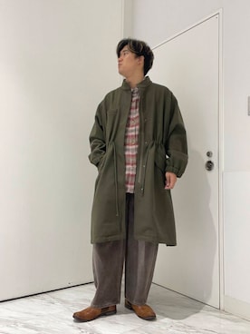 「アイテム（モッズコート）」を使った、yujiさん（メンズ・178cm）の秋コーディネート