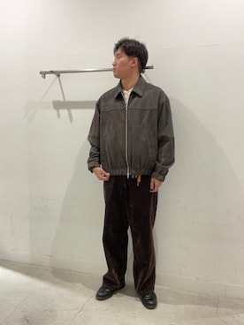 「SENSE OF PLACE by URBAN RESEARCH(センスオブプレイスバイアーバンリサーチ)のF/S ZIPスタンドブルゾン(ブルゾン、グレー系)」を使った、yujiさん(メンズ・178cm)の秋コーディネート