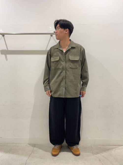 セール】ブロックコーデュロイオープンカラーシャツ（シャツ/ブラウス