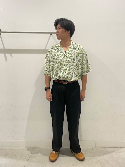 2タックフレアワイドスラックス
