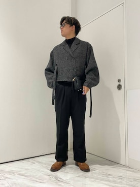 「アイテム（セットアップ）」を使った、yujiさん（メンズ・178cm）の秋コーディネート
