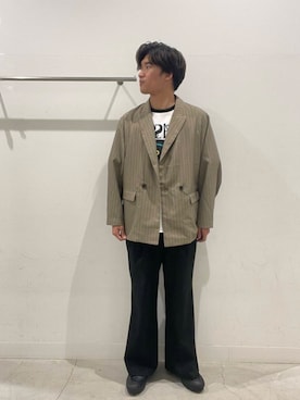 「旅行コーデ」｜「アイテム（ジャケット/アウター）」を使った、yujiさん（メンズ・178cm）の夏コーディネート