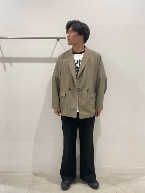 2タックフレアワイドスラックス