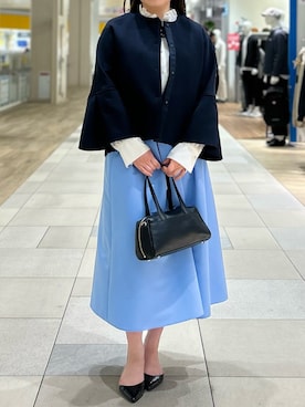 「NOLLEY’S（ノーリーズ）のアイテム（ブルゾン）」を使った、MIAさん（レディース・156cm）の冬コーディネート