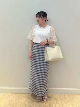 「綺麗めコーデ」｜「アイテム（Tシャツ/カットソー）」を使った、MIAさん（レディース・156cm）の夏コーディネート