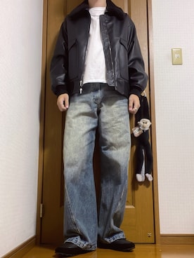 「アイテム（リング）」を使った、こうへいさん（メンズ・181cm）の秋コーディネート