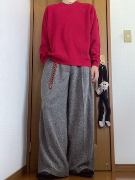 「アイテム（ニット/セーター）」を使った、こうへいさん（メンズ・181cm）の秋コーディネート