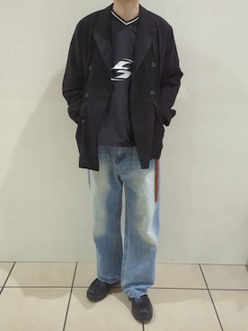 「CLEL（クレイル）のアイテム（テーラードジャケット）」を使った、こうへいさん（メンズ・181cm）の春コーディネート