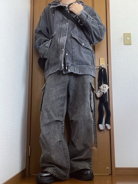 「アイテム（マウンテンパーカー）」を使った、こうへいさん（メンズ・181cm）の秋コーディネート