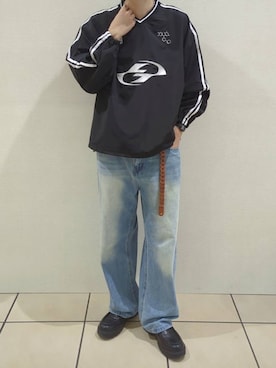 「LILL（リル）のアイテム（Tシャツ/カットソー）」を使った、こうへいさん（メンズ・181cm）の春コーディネート