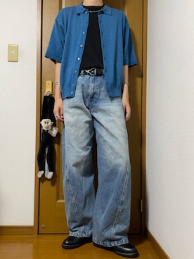 「TORY LEATHER（トリーレザー）のアイテム」を使った、こうへいさん（メンズ・181cm）の夏コーディネート