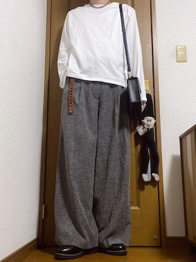 「アイテム（ショルダーバッグ）」を使った、こうへいさん（メンズ・181cm）の秋コーディネート