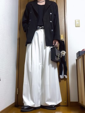 「アイテム（テーラードジャケット）」を使った、こうへいさん（メンズ・181cm）の秋コーディネート