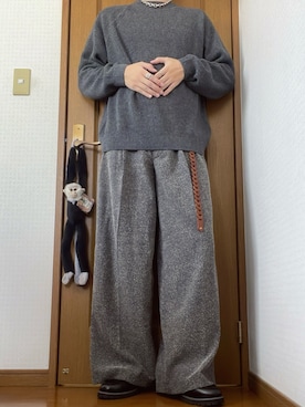 「WYM LIDNM（ウィム バイ リドム）のアイテム（リング）」を使った、こうへいさん（メンズ・181cm）の冬コーディネート