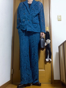 「アイテム（テーラードジャケット）」を使った、こうへいさん（メンズ・181cm）の秋コーディネート