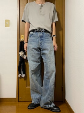 「アイテム（アナログ腕時計、ブラック系）」を使った、こうへいさん（メンズ・181cm）の秋コーディネート