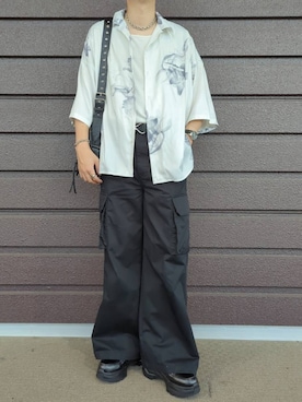 「アイテム（ショルダーバッグ）」を使った、こうへいさん（メンズ・181cm）の夏コーディネート