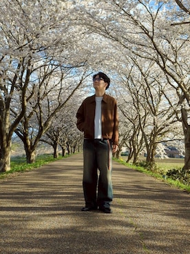 「ADRER（アドラー）のアイテム」を使った、こうへいさん（メンズ・181cm）の春コーディネート