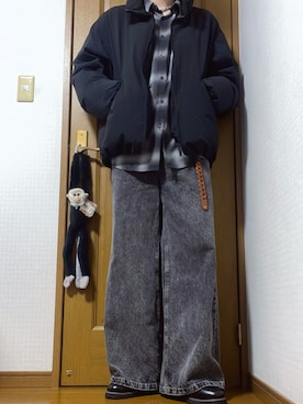 「アイテム（ダウンジャケット/コート）」を使った、こうへいさん（メンズ・181cm）の冬コーディネート