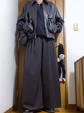 「アイテム（ショルダーバッグ）」を使った、こうへいさん（メンズ・181cm）の秋コーディネート